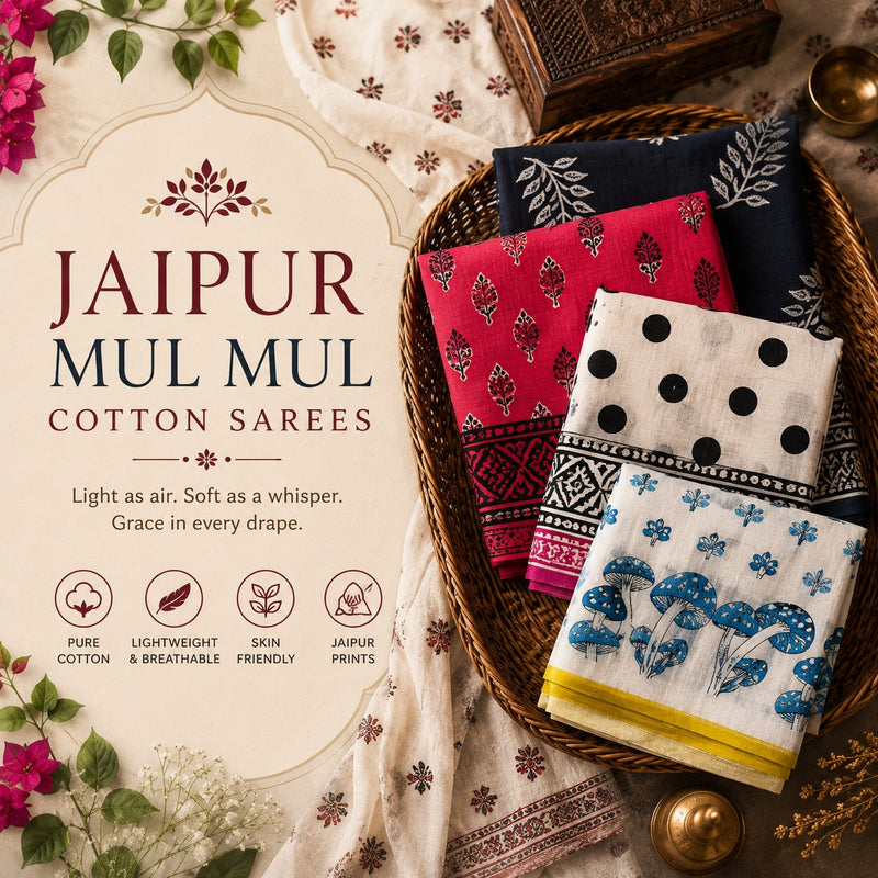 Jaipur Mul Mul Cotton Sarees